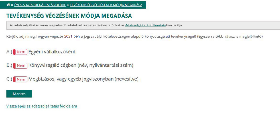 Tevékenyég végzésének módja